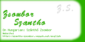 zsombor szantho business card