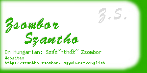 zsombor szantho business card